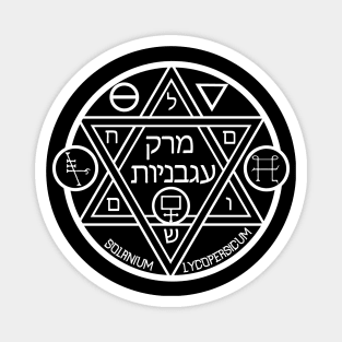 fake Kabbalah symbol/solomon seal for tomato soup and garlic bread Magnet